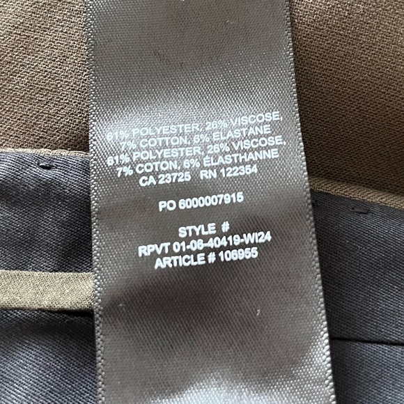 Babaton Markova dark olive mid rise ankle straight dress Pants size 4 - Picture 6 of 9